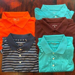 5 Men's Golf Shirts XL